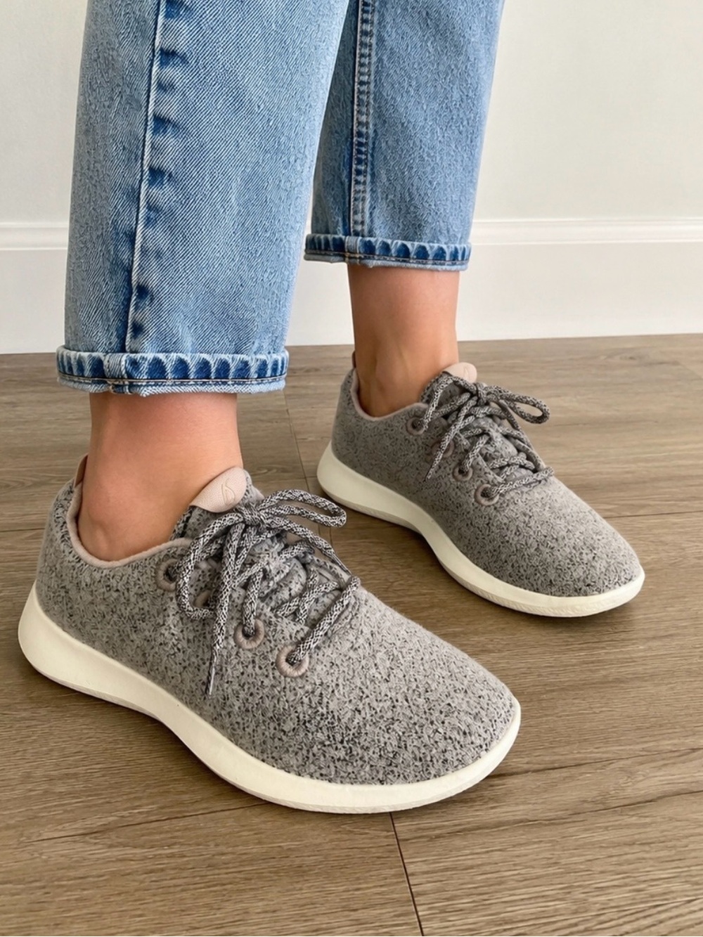 Allbirds Shoes Womens 7 Wool Runner Dapple Gray Heathered Running Shoes